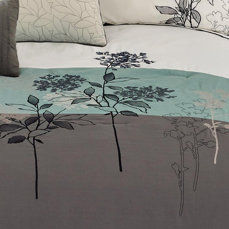 Riverbrook Home Emilie Comforter Set, King, Blue/Gray/Ivory, 8 Piece Set - Image 5